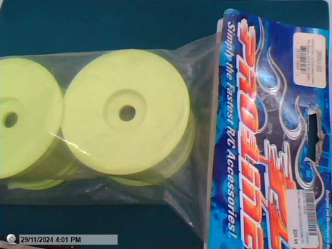 NOS Proline Velocity Yellow Dish Rims PR 1/8 17mm Hex Truck Suit Kyoshi STR/Hellfire PRO2690-02