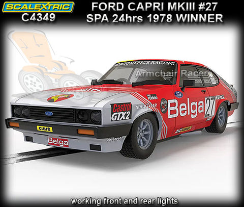 SCALEXTRIC C4349 - Ford Capri MKIII - SPA 24hrs 1978 winner #27