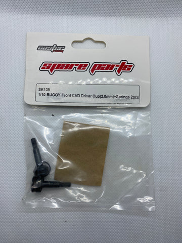 Caster Racing SK139 1/10 buggy front CVD driver cup )2.0mm) + springs 2pc