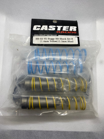 Caster racing BB-02-YE buggy BB shock set 1.4 mm yellow 1.5 mm blue
